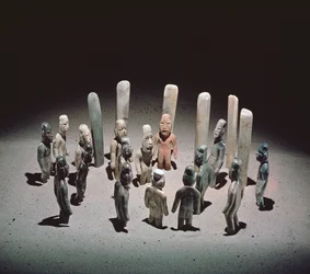 Offering of Sixteen Male Figures, from La Venta, Tabasco, Pre-Classic Period, 9th Century BC to 1st Century AD